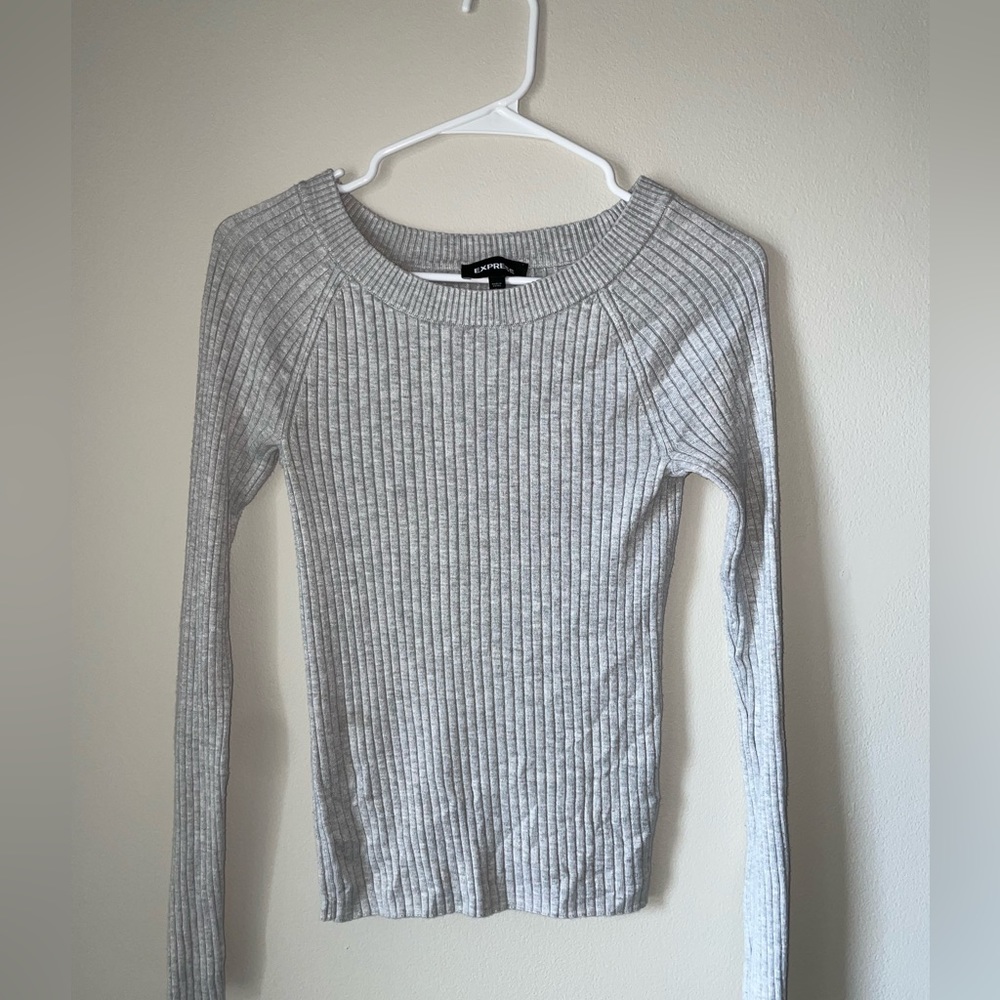Light Gray Long Sleeve Sweater